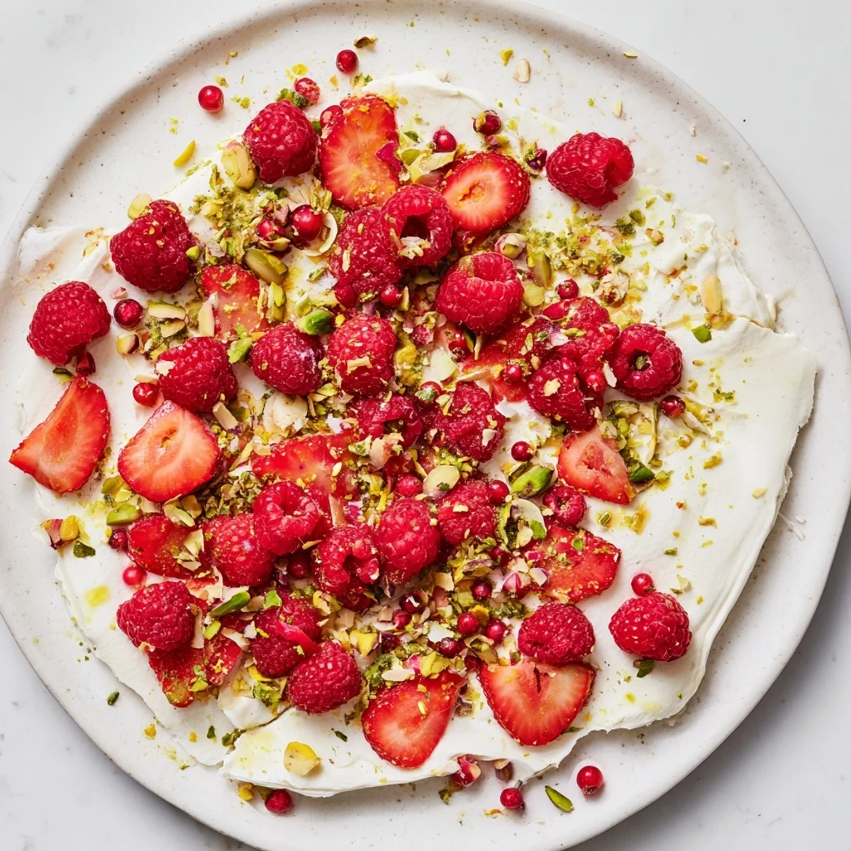 Creamy frozen yogurt bark studded with vibrant red berries, a refreshing summer dessert delight.