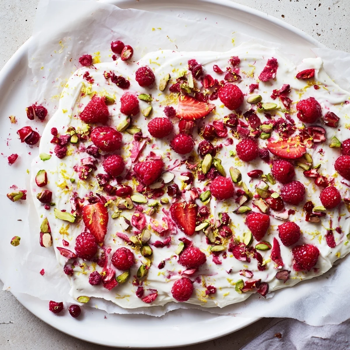 Frozen Yogurt Bark Red Berries