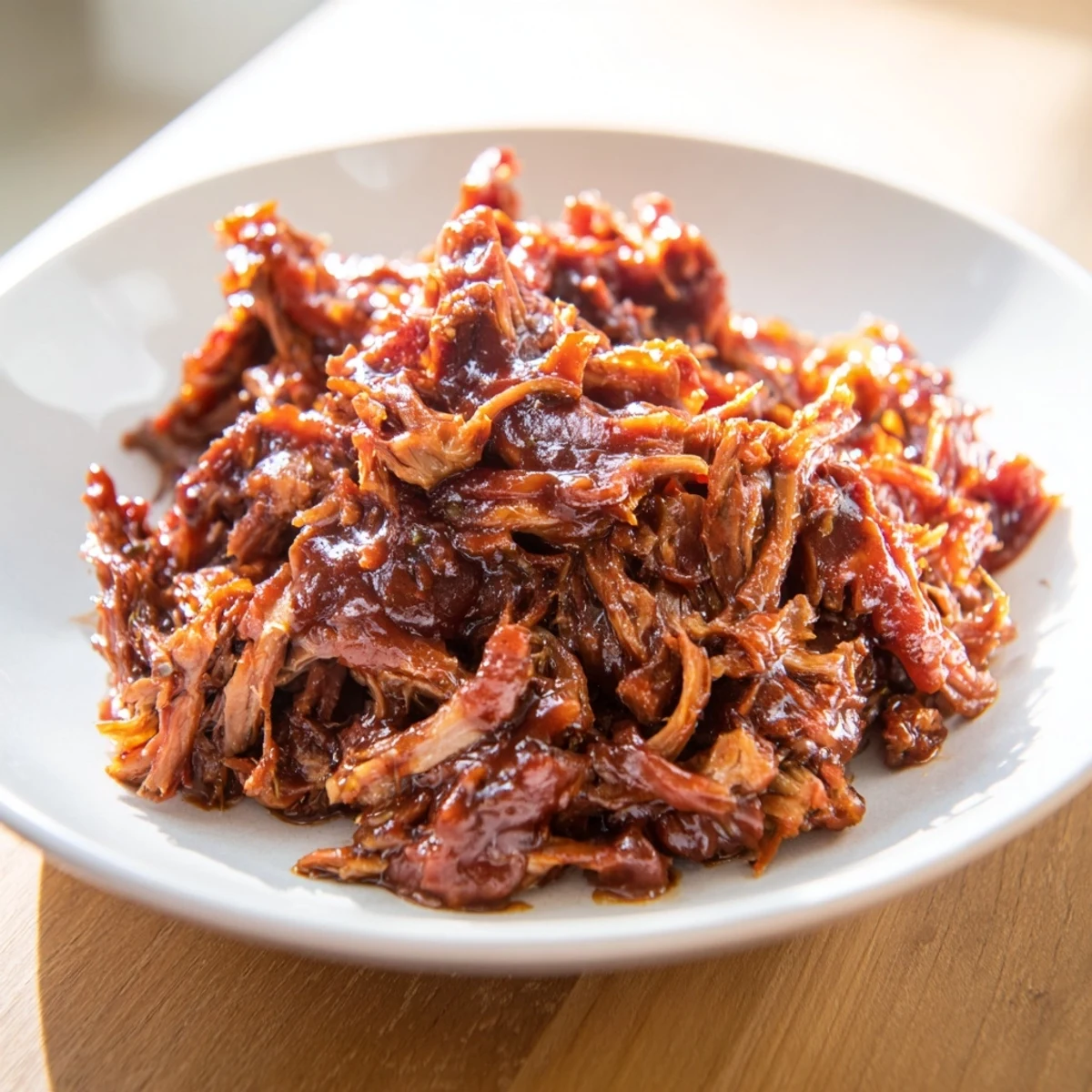 Smoky and savory 5-Ingredient BBQ Pulled Pork, shredded and ready to pile high on toasted buns.
