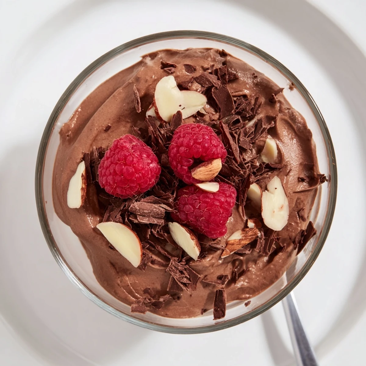Creamy chocolate avocado mousse, rich in flavor and ready to be served in elegant bowls.