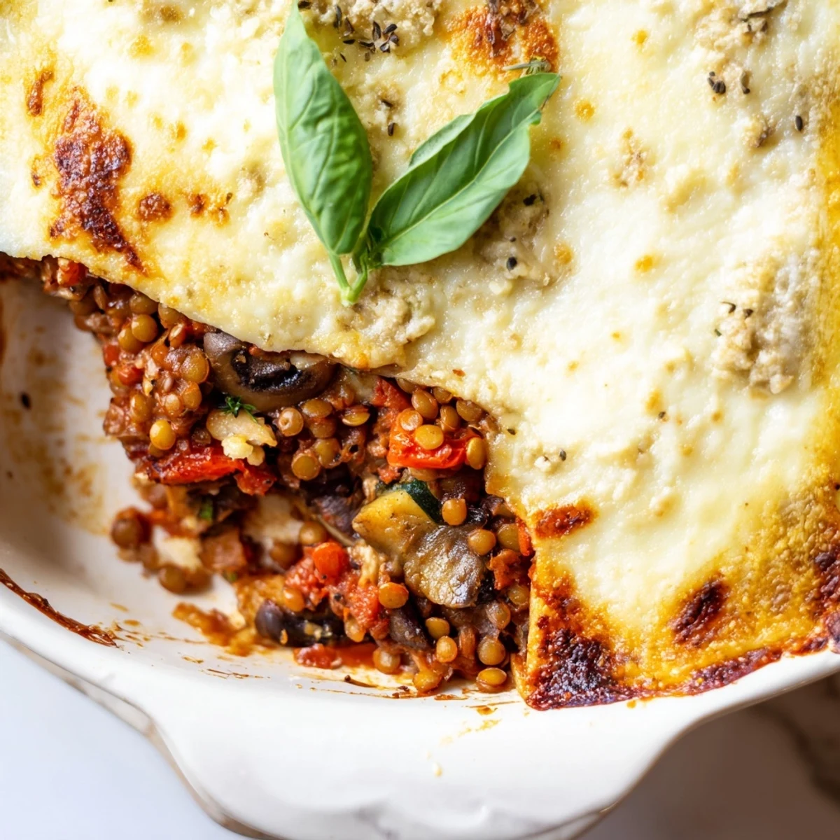 For a comforting family dinner, this One-Pan Smoky Veggie Lentil Lasagne offers hearty layers of vegetables and a smoky aroma.