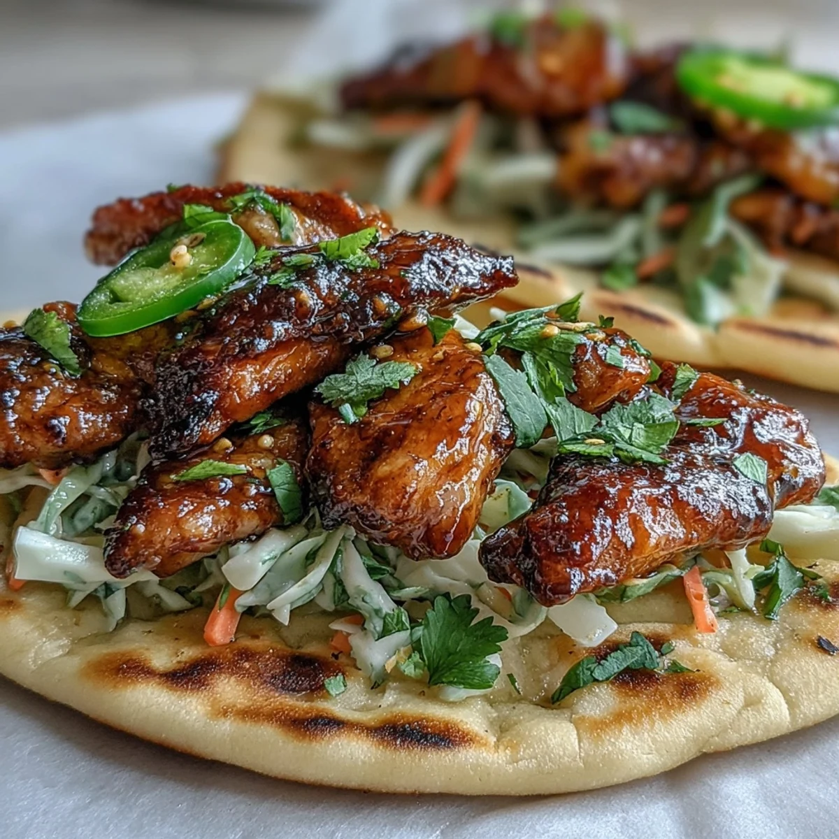 Served on a wooden board with lime wedges, jalapeños, and vibrant pickled red onions.