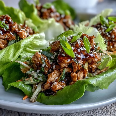 Potsticker-Inspired Chicken Lettuce Boats filled with savory ginger chicken and crisp veggies, served fresh on buttery lettuce cups.