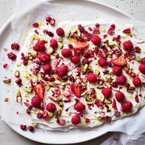 Frozen Yogurt Bark Red Berries