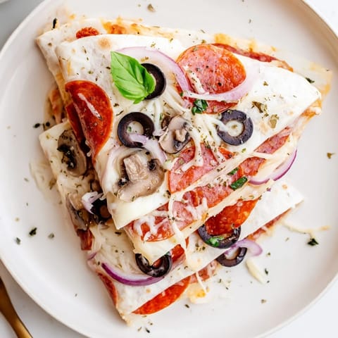 Cheesy Tortilla Pizza Wrap