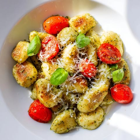 Crispy Gnocchi with Pesto