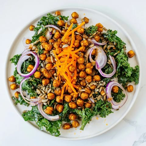 Kale Salad Roasted Chickpeas