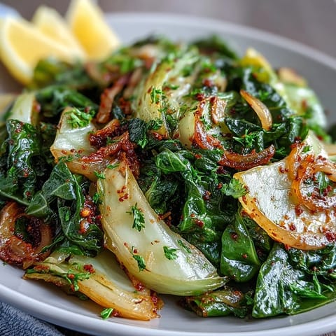 A vibrant skillet of sautéed cabbage with garlic and Mediterranean spices served as a vegan side dish.  
