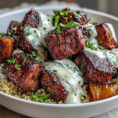 Savory Butternut Squash Garlic Herb Steak
