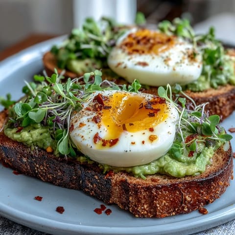Light Avocado Egg Toast