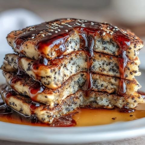 Black Sesame Fluffy Pancakes