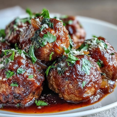 Slow cooker meatballs simmering in a rich tomato sauce, perfect for a crowd-pleasing appetizer or main dish.  