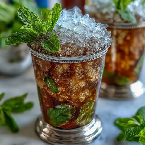 Crisp, non-alcoholic mint julep mocktails featuring zesty lemon, fresh mint, and bubbly ginger ale—perfect for Derby celebrations.