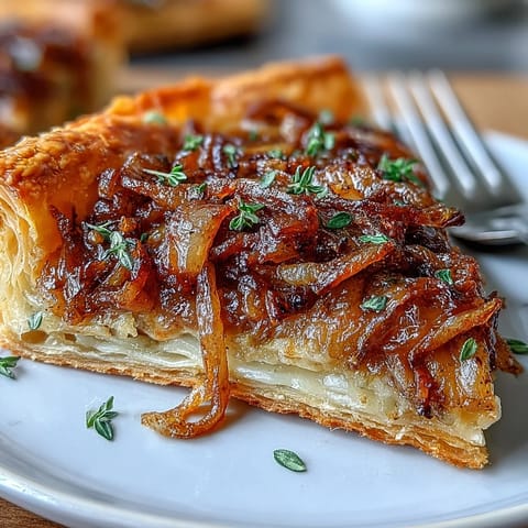 French Onion Puff Pastry Tart