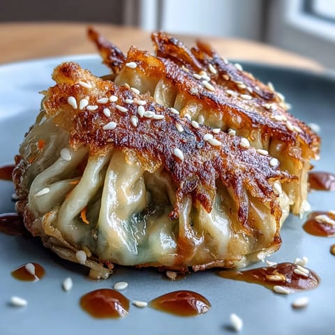 Golden pan-fried dumplings filled with savory cabbage and carrot, served with ginger soy dipping sauce. Crispy Cabbage Dumplings with golden crust and fragrant filling, perfect for appetizer or light meal. Crispy Cabbage Dumplings with tender vegetable filling, pan-fried until golden and served with zesty ginger soy sauce.