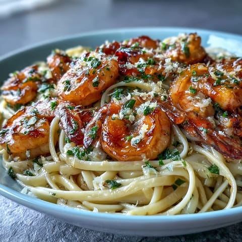 Lush Shrimp Scampi Linguine with bright lemon, garlic, and tender shrimp.