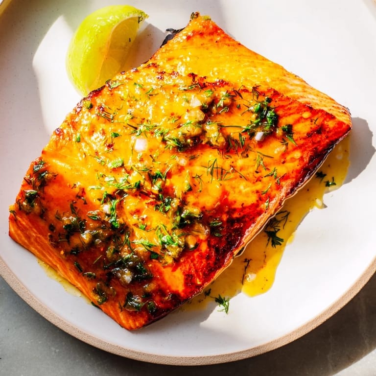 Imagine tender, flavorful Honey Mustard Glazed Salmon alongside a bright lemon wedge, a quick meal.