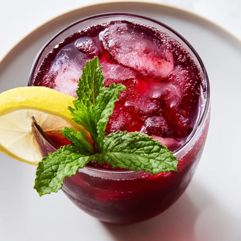 Enjoy this colorful Sleepy Girl Cherry Mocktail recipe, a vegan, gluten-free, and calming drink.