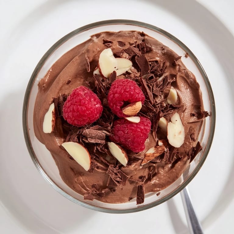 Creamy chocolate avocado mousse, rich in flavor and ready to be served in elegant bowls.