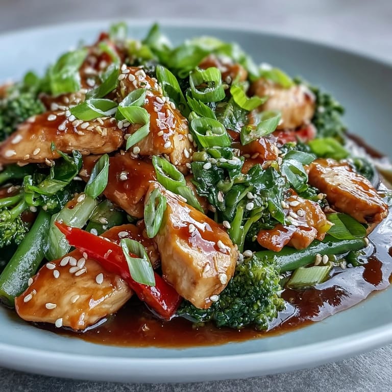 Colorful Skinny Chicken Stir-Fry packed with tender chicken, vibrant vegetables, and a flavorful Asian-inspired sauce.