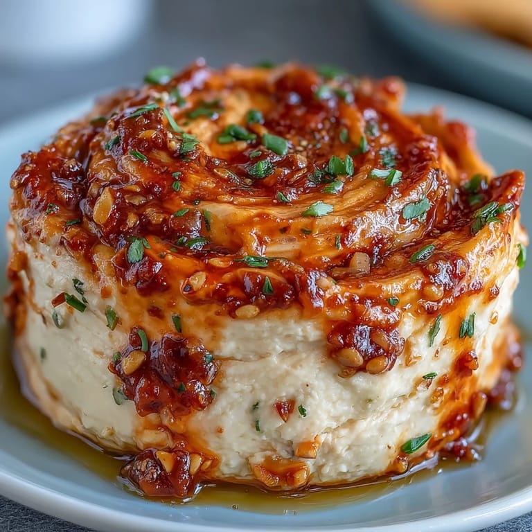 Creamy, vibrant Calabrian chili cream cheese infused with lemon juice, ideal as a flavorful appetizer dip.  