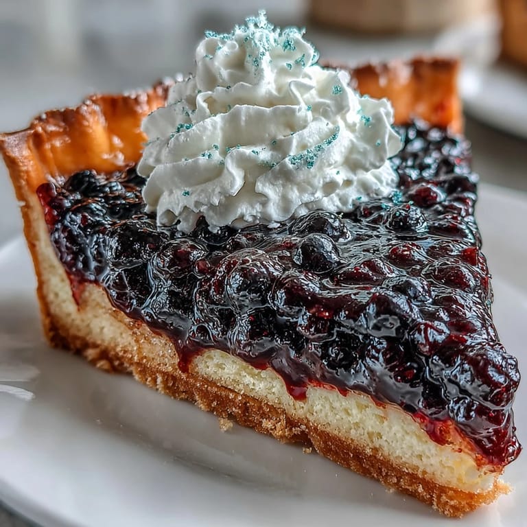 This French-inspired dessert features a crisp pastry filled with tangy black currant curd and finished with a generous swirl of whipped cream.