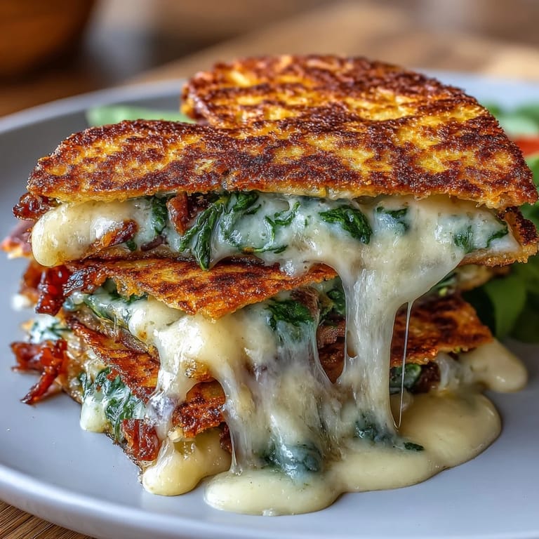 Vibrant spinach and sharp cheddar melt between shamrock-cut tortillas, creating a fun and colorful St. Patrick's Day appetizer.