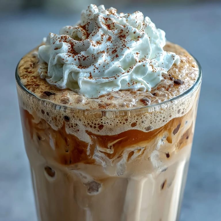 Light and frothy vanilla bean coffee drink made with almond milk, perfect for a guilt-free afternoon pick-me-up.