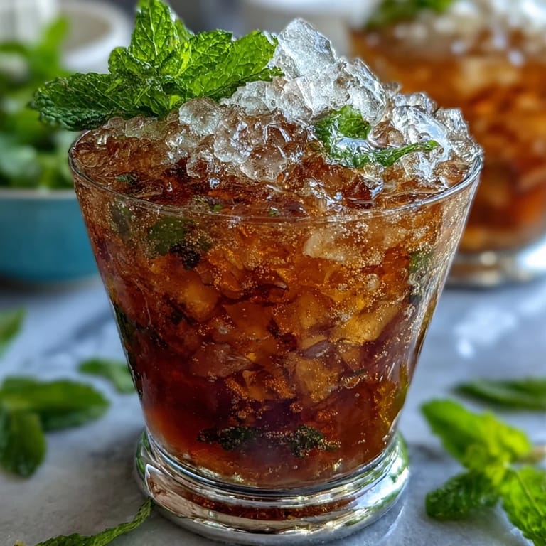 Refreshing Kentucky Derby mini mint julep mocktails with vibrant mint garnish and citrus sparkle, served in classic julep cups.