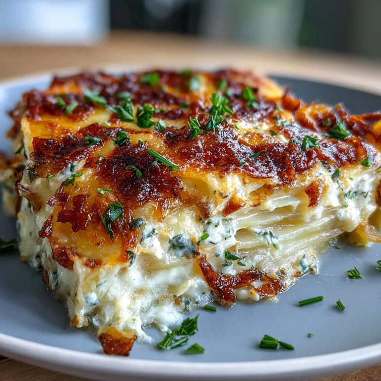 Golden-baked scalloped potatoes, bubbling with melted cheddar and mozzarella, topped with a hint of paprika for irresistible flavor.