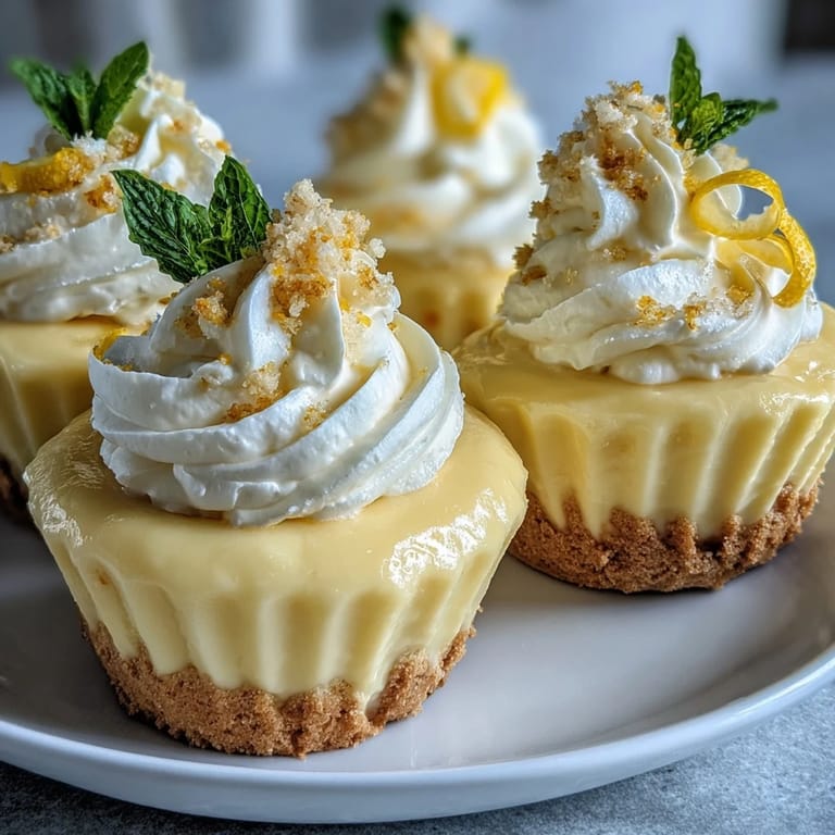 Bright lemon mousse served in individual cups, paired with crisp shortbread cookies for a refreshing and tangy treat.