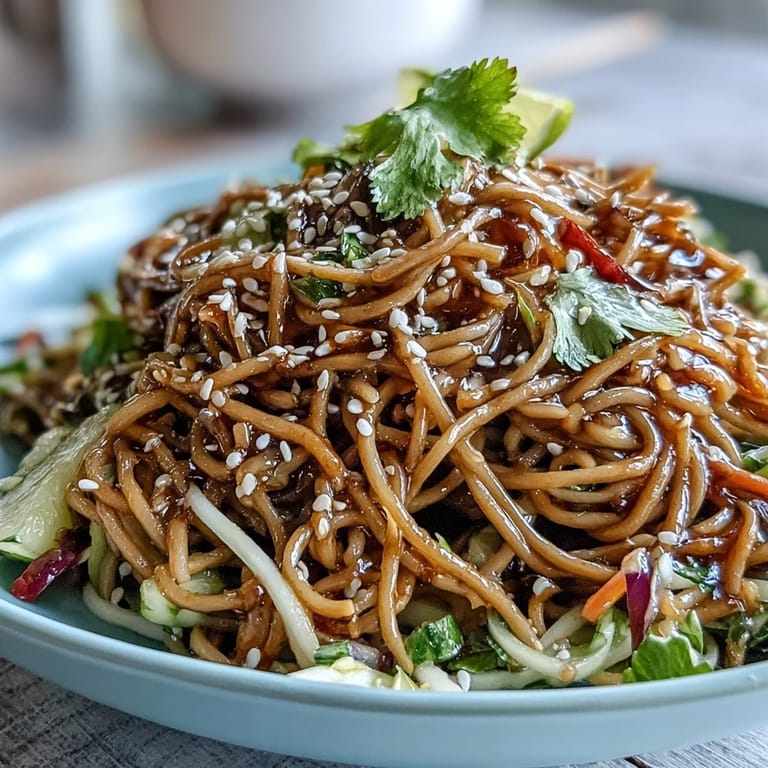 Enjoy this colorful cold soba noodle salad, a perfect summer side dish.