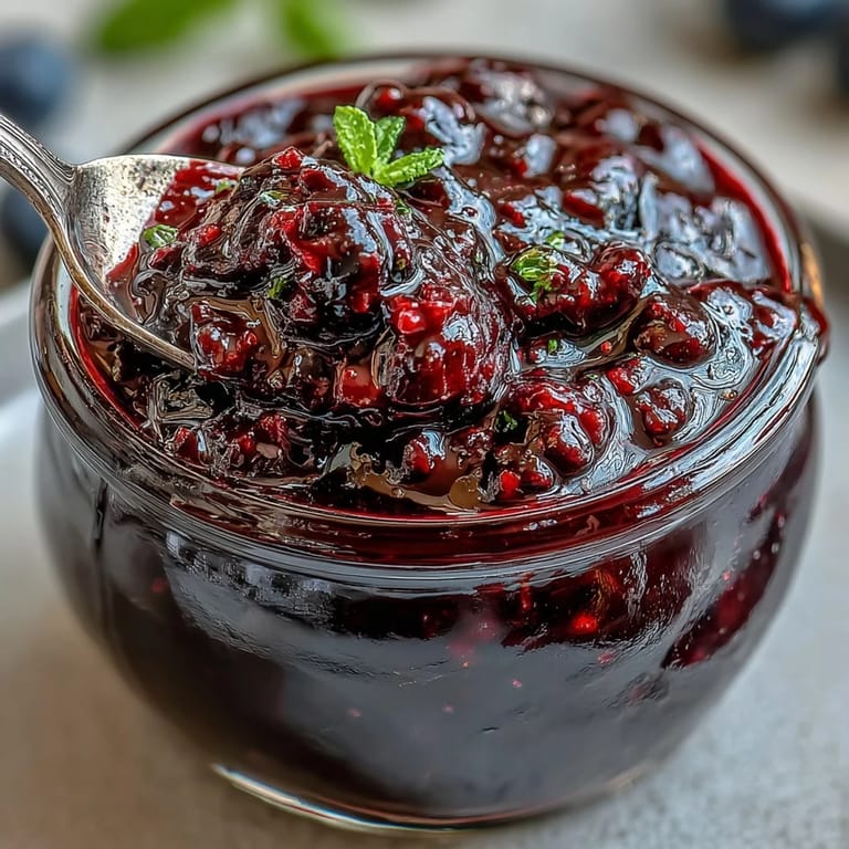 Vibrant homemade Blackberry Jalapeño BBQ Sauce simmering in a pot, promising rich flavor.